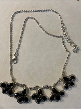 Beautiful Handmade Sterling Silver and Onyx Necklace